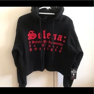 Selena Forever 21 Official Cropped Hoodie M